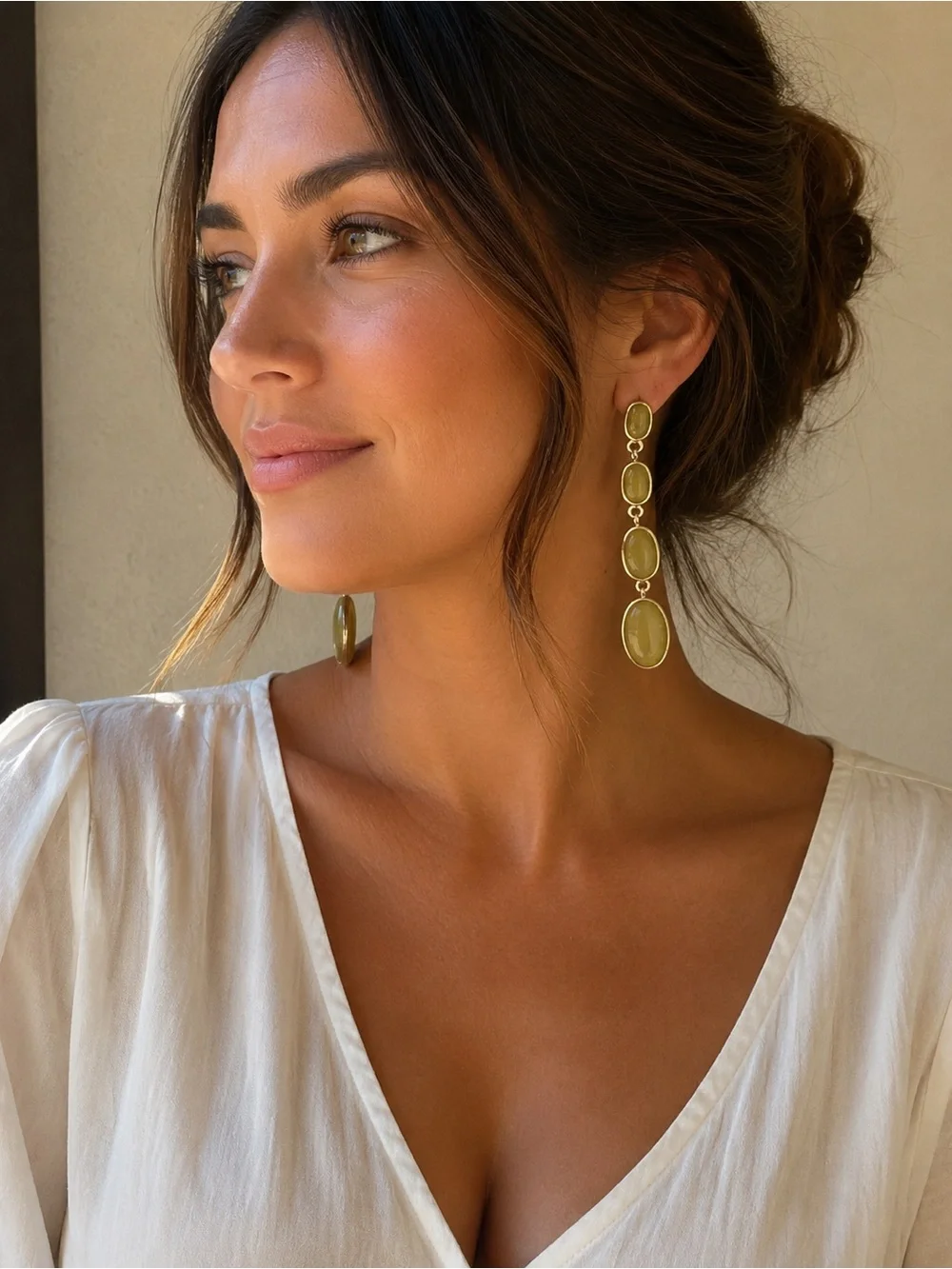 Apt 9 Gold-Tone Olive Drop Earrings NWT